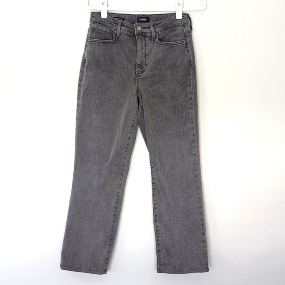 NYDJ Denim - NYDJ Gray Relaxed straight Sculpting Lift/Tuck Jeans Size 4
